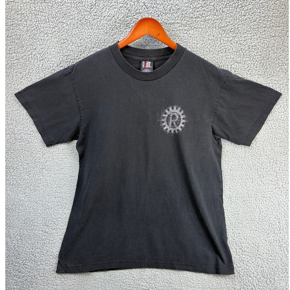Giant Rage Against The Machine Graphic T Shirt Mens L Faded Black Vintage 90s